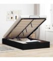 vidaXL Ottoman Bed Frame without Mattress Black Double Fabric