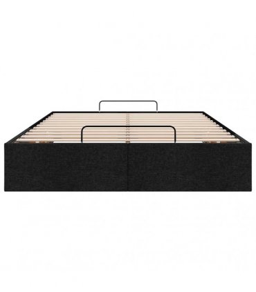 vidaXL Ottoman Bed Frame without Mattress Black Double Fabric