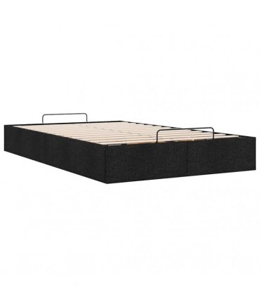 vidaXL Ottoman Bed Frame without Mattress Black Double Fabric