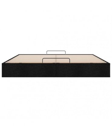 vidaXL Ottoman Bed Frame without Mattress Black Super King Fabric
