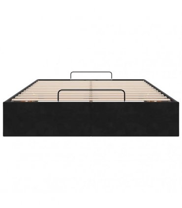 vidaXL Ottoman Bed Frame No Mattress Black Double Velvet