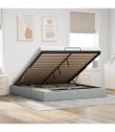 vidaXL Ottoman Bed Frame No Mattress Light Grey Super King Velvet