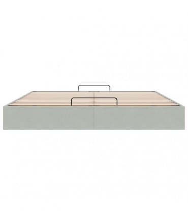 vidaXL Ottoman Bed Frame No Mattress Light Grey Super King Velvet