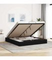 vidaXL Ottoman Bed Frame No Mattress Black Super King Velvet
