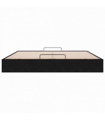 vidaXL Ottoman Bed Frame No Mattress Black Super King Velvet