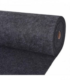 vidaXL Carpet Anthracite 1.2 x 15 m Polyester