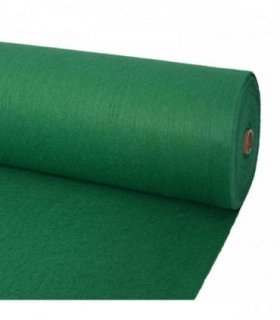 vidaXL Carpet Plain Green 1.2 x 12 m Polyester