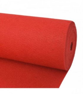 vidaXL Carpet Plain Red 1.2 x 12 m Polyester