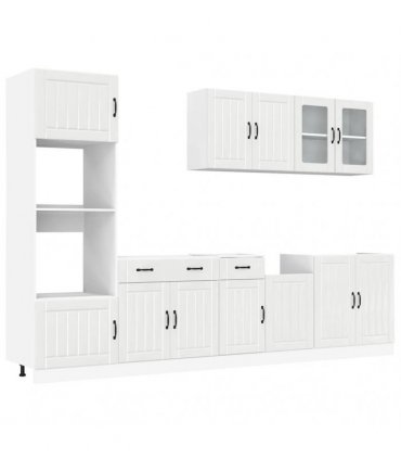 vidaXL 7 Piece Kitchen Cabinet Set "Lucca" High Gloss White