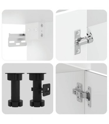 vidaXL 7 Piece Kitchen Cabinet Set "Lucca" High Gloss White