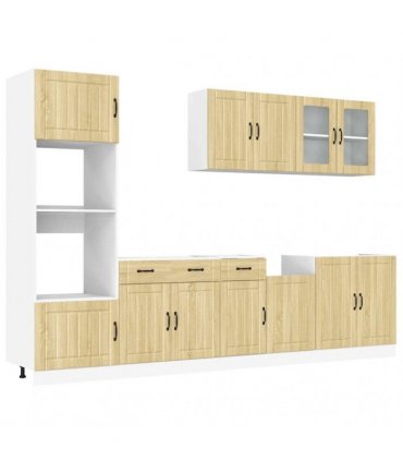 vidaXL 7 Piece Kitchen Cabinet Set "Lucca" Sonoma Oak Engineered Wood