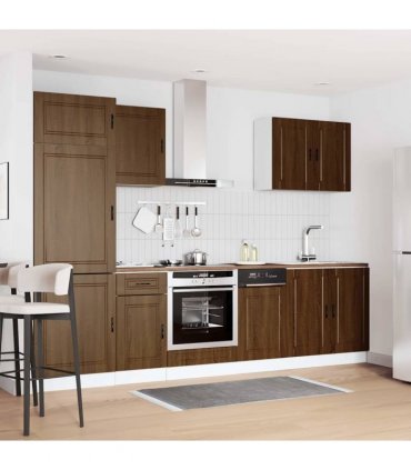 vidaXL 7 Piece Kitchen Cabinet Set "Porto" Brown Oak Engineered Wood
