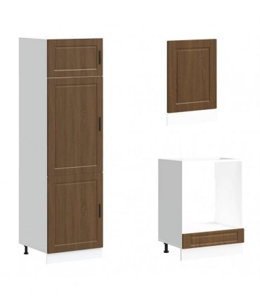 vidaXL 7 Piece Kitchen Cabinet Set "Porto" Brown Oak Engineered Wood