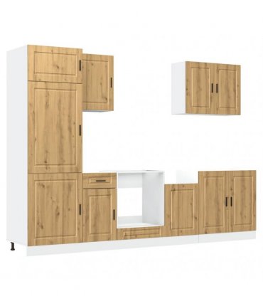 vidaXL 7 Piece Kitchen Cabinet Set "Kalmar" Artisan Oak Engineered Wood