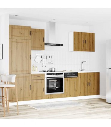 vidaXL 7 Piece Kitchen Cabinet Set "Kalmar" Artisan Oak Engineered Wood