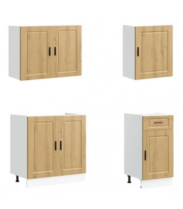 vidaXL 7 Piece Kitchen Cabinet Set "Kalmar" Artisan Oak Engineered Wood