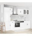 vidaXL 8 Piece Kitchen Cabinet Set "Lucca" High Gloss White Engineered Wood