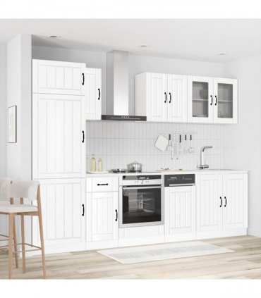 vidaXL 8 Piece Kitchen Cabinet Set "Lucca" High Gloss White Engineered Wood