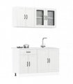 vidaXL 4 Piece Kitchen Cabinet Set "Lucca" High Gloss White