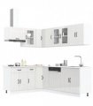 vidaXL 11 Piece Kitchen Cabinet Set "Lucca" Gloss White Engineered Wood