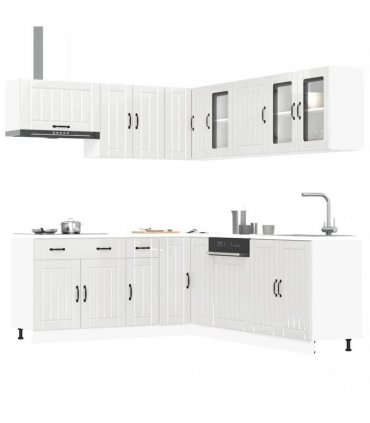 vidaXL 11 Piece Kitchen Cabinet Set "Lucca" Gloss White Engineered Wood