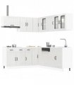 vidaXL 11 Piece Kitchen Cabinet Set "Lucca" Gloss White Engineered Wood
