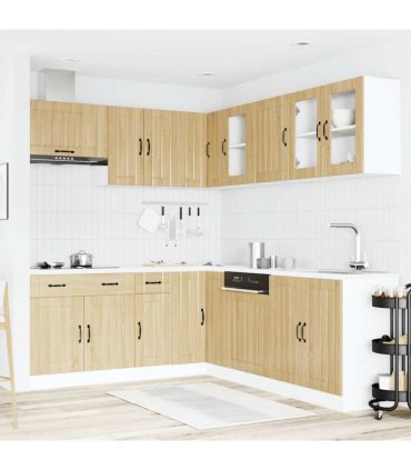 vidaXL 11 Piece Kitchen Cabinet Set "Lucca" Sonoma Oak Engineered Wood