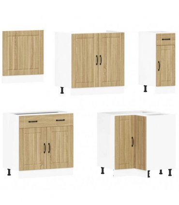 vidaXL 11 Piece Kitchen Cabinet Set "Lucca" Sonoma Oak Engineered Wood