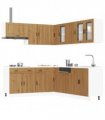 vidaXL 11 Piece Kitchen Cabinet Set "Porto" Artisan Oak Engineered Wood