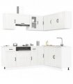 vidaXL 11 Piece Kitchen Cabinet Set "Lucca" Gloss White Engineered Wood