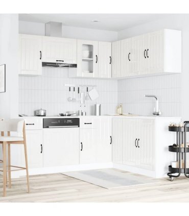 vidaXL 11 Piece Kitchen Cabinet Set "Lucca" Gloss White Engineered Wood