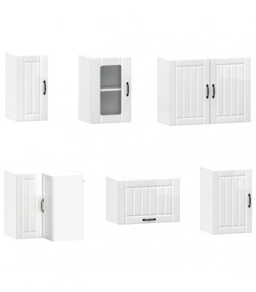 vidaXL 11 Piece Kitchen Cabinet Set "Lucca" Gloss White Engineered Wood