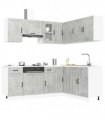 vidaXL 11 Piece Kitchen Cabinet Set "Lucca" Concrete Grey