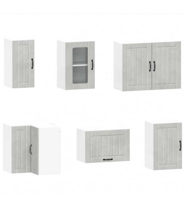 vidaXL 11 Piece Kitchen Cabinet Set "Lucca" Concrete Grey
