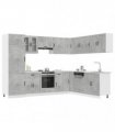 vidaXL 14 Piece Kitchen Cabinet Set "Lucca" Concrete Grey