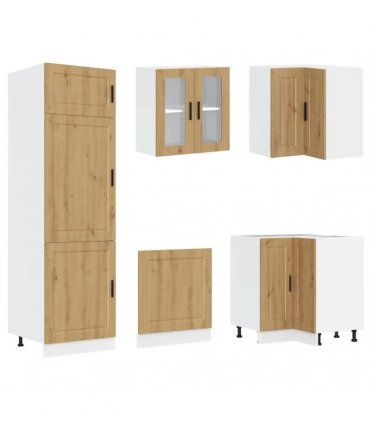 vidaXL 14 Piece Kitchen Cabinet Set "Porto" Artisan Oak Engineered Wood
