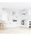vidaXL Sink Base Cabinet Lucca 2 pcs High Gloss White Engineered Wood