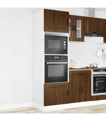 vidaXL Oven Cabinets 2 pcs "Kalmar" Brown Oak Engineered Wood