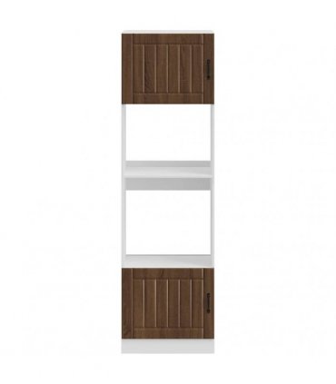 vidaXL Oven Cabinets 2 pcs "Lucca" Brown Oak Engineered Wood