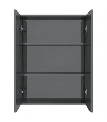 vidaXL Bathroom Mirror Cabinet 60x15x75 cm MDF Shining Grey