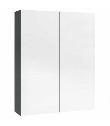 vidaXL Bathroom Mirror Cabinet 60x15x75 cm MDF Shining Grey