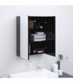 vidaXL Bathroom Mirror Cabinet 60x15x75 cm MDF Anthracite