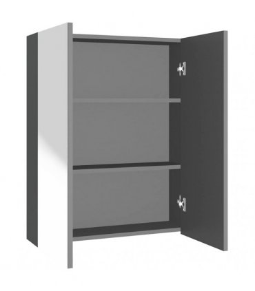 vidaXL Bathroom Mirror Cabinet 60x15x75 cm MDF Anthracite