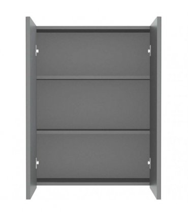 vidaXL Bathroom Mirror Cabinet 60x15x75 cm MDF Anthracite