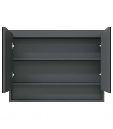 vidaXL Bathroom Mirror Cabinet 80x15x60 cm MDF Grey