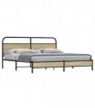 vidaXL Metal Bed Frame without Mattress Sonoma Oak 183x213 cm