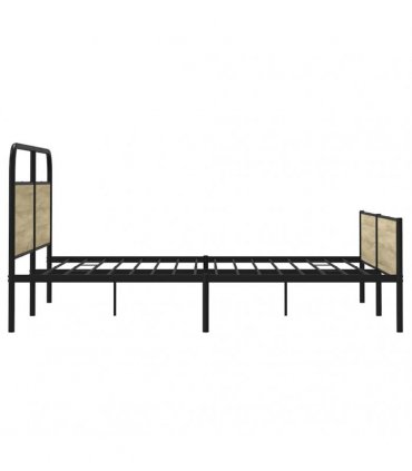 vidaXL Metal Bed Frame without Mattress Sonoma Oak 183x213 cm