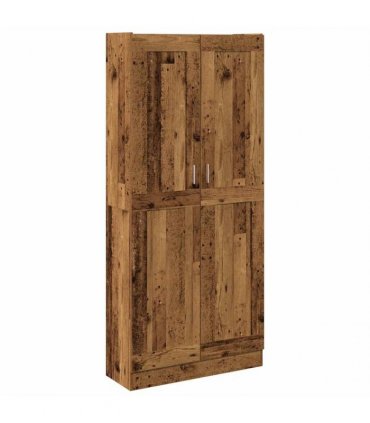 vidaXL Highboard Old Wood 82,5x30,5x185 cm Engineered Wood