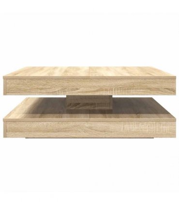 vidaXL Coffee Table 360-Degree Rotatable Sonoma Oak 90x90x34,5 cm