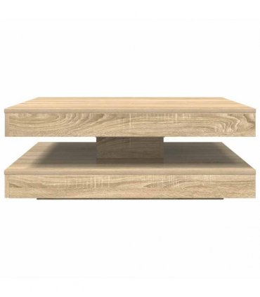 vidaXL Coffee Table 360-Degree Rotatable Sonoma Oak 90x90x34,5 cm